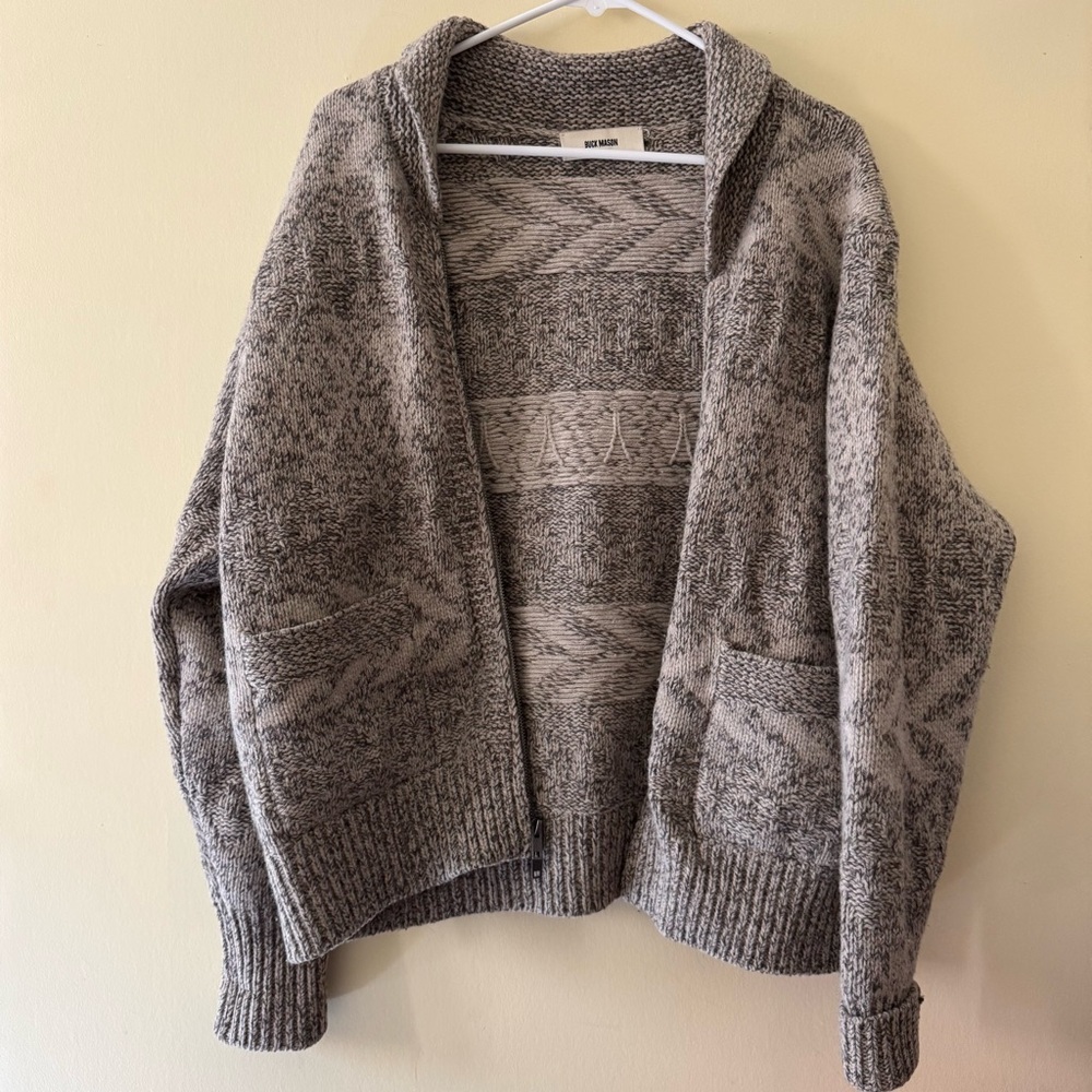 Buck Mason Grey Feather Heritage Wool Shawl Cardigan 🩶